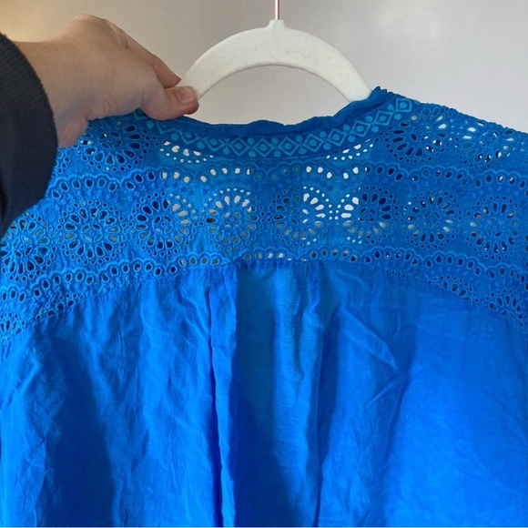 Johnny Was embroidered v-neck blouse - Picture 4 of 11